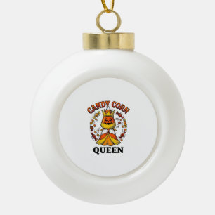 Candy Corn Königin Vintage Halloween Süßigkeiten S Keramik Kugel-Ornament