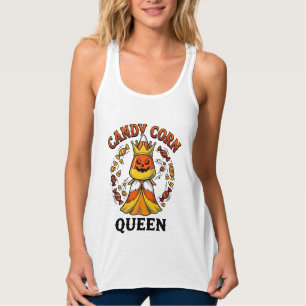 Candy Corn Königin Vintage Halloween Süßigkeiten S Tank Top