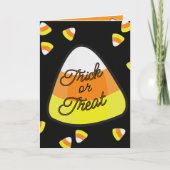 Candy Corn Leckereien Halloween Karte (Vorderseite)