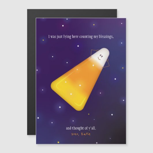 Candy Corn Magnetkarte (Vorne/Hinten)