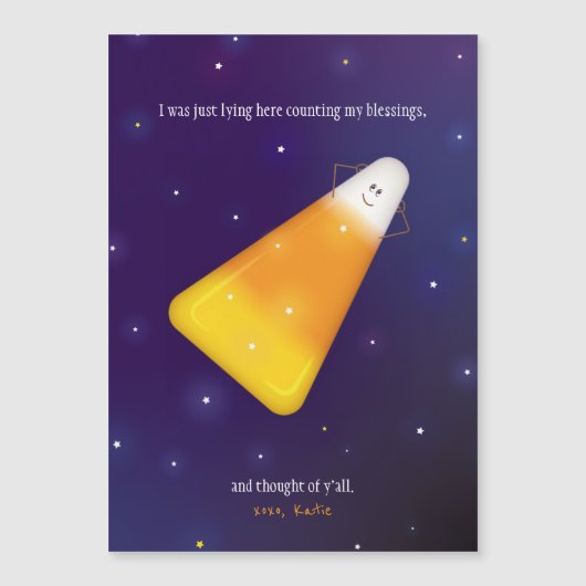 Candy Corn Magnetkarte (Vorderseite)