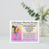Candy Corn Martini Rezept Karte Postkarte (Stehend Vorderseite)