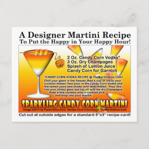 Candy Corn Martini Rezept Postkarte