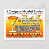 Candy Corn Martini Rezept Postkarte (Vorderseite)