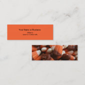 Candy Corn Mini Lesezeichen Business Card Visitenkarte (Vorne/Hinten)