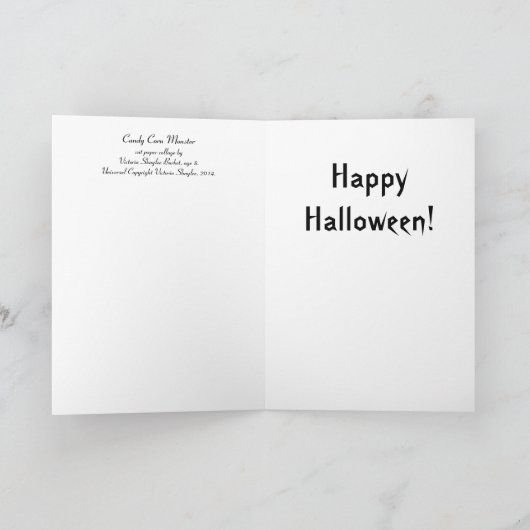 Candy Corn Monster Karte (Innenseite)