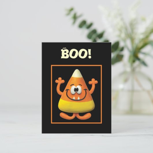 Candy Corn Monster Postkarte (Stehend Vorderseite)