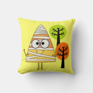Candy Corn Mummy Halloween Kissen