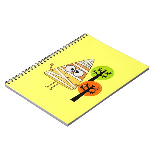 Candy Corn Mummy Halloween Notizblock (Linke Seite)