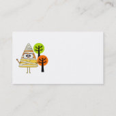 Candy Corn Mummy Halloween Visitenkarte (Rückseite)