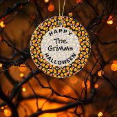 Candy Corn Muster Halloween Custom Keramik Ornament