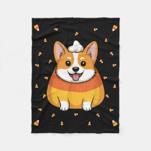 Candy Corn Niedlich Corgi Dog Spooky Halloween Men Fleecedecke