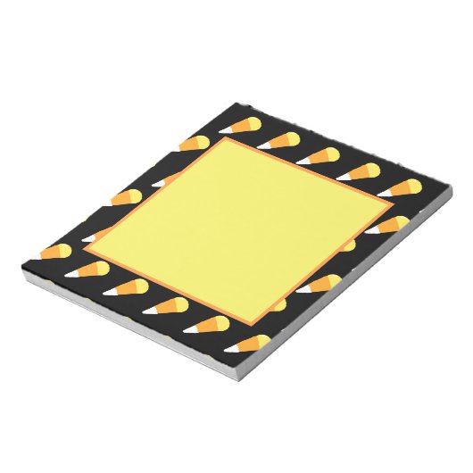 Candy Corn Notepad (Gelb, Orange & Weiß) Notizblock (Rotiert)