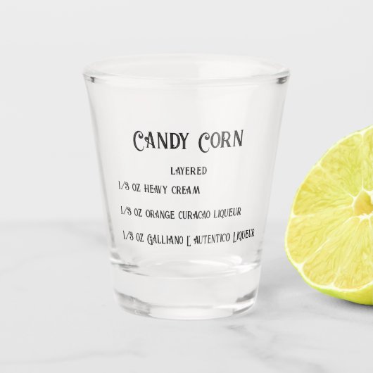 Candy Corn Novelty Petal Press Co Shot Glass Schnapsglas (Vorderseite)