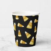 Candy Corn Oktober Halloween-Party Black Pappbecher (Rückseite)