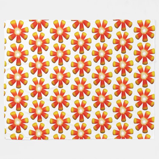 Candy Corn Pattern Fleecedecke (Vorderseite (Horizontal))