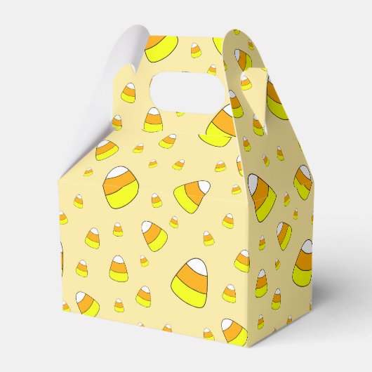 Candy Corn Pattern Halloween Geschenkschachtel (Vorderseite)