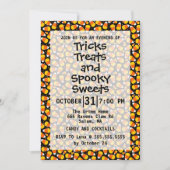 Candy Corn Pattern Halloween-Party Einladung (Vorderseite)