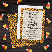 Candy Corn Pattern Halloween-Party Einladung