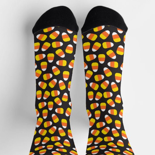 Candy Corn Pattern Halloween Socken (Oben)