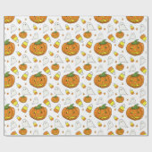 Candy Corn Pattern Wrapping Paper Geschenkpapier (Flach)