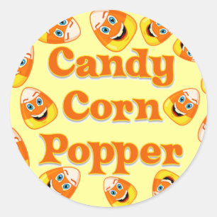 Candy Corn Popper Runder Aufkleber