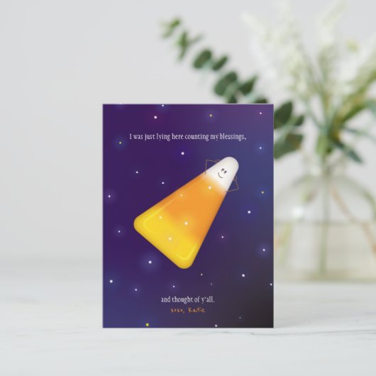 Candy Corn Postkarte (Stehend Vorderseite)