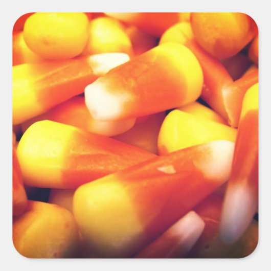 Candy Corn Quadratischer Aufkleber (Vorderseite)