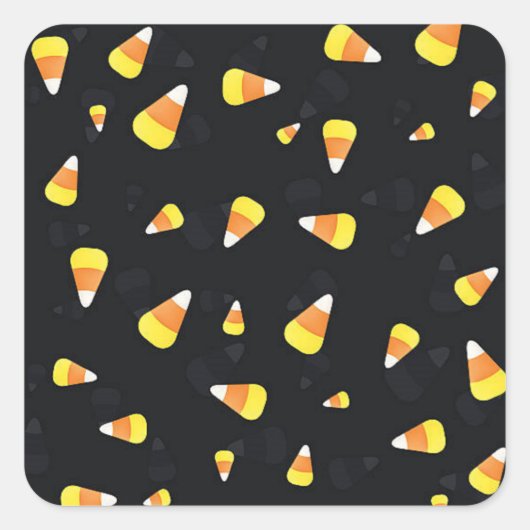 Candy Corn Quadratischer Aufkleber (Vorderseite)