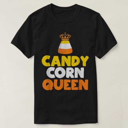 Candy Corn Queen Funny Candy Halloween Costume T-Shirt (Design vorne)