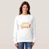 Candy Corn Queen Funny Niedlich Halloween Sweatshirt (Vorne ganz)