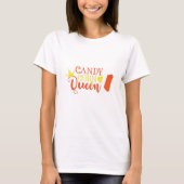 Candy Corn Queen Funny Niedlich Halloween T-Shirt (Vorderseite)