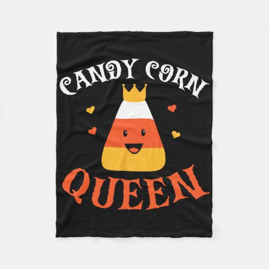 Candy Corn Queen Halloween-Party Niedlich Kostüm F Fleecedecke (Vorderseite)