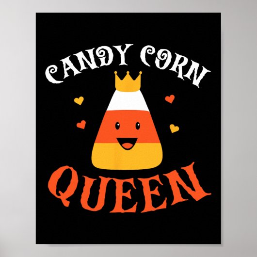 Candy Corn Queen Halloween-Party Niedlich Kostüm F Poster (Vorne)