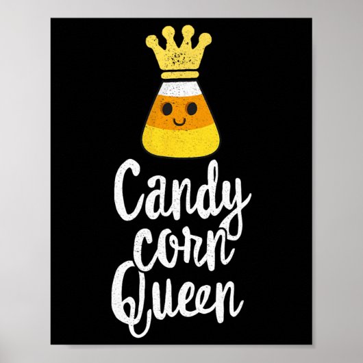 Candy Corn Queen Niedlich Halloween Kawaii Crown Poster (Vorne)