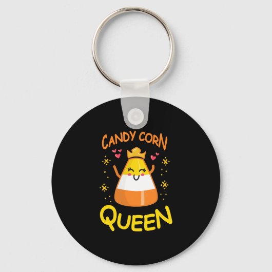 Candy Corn Queen Niedlich Halloween Kawaii Crown Schlüsselanhänger (Vorderseite)