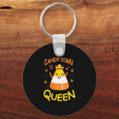 Candy Corn Queen Niedlich Halloween Kawaii Crown Schlüsselanhänger (Vorderseite)