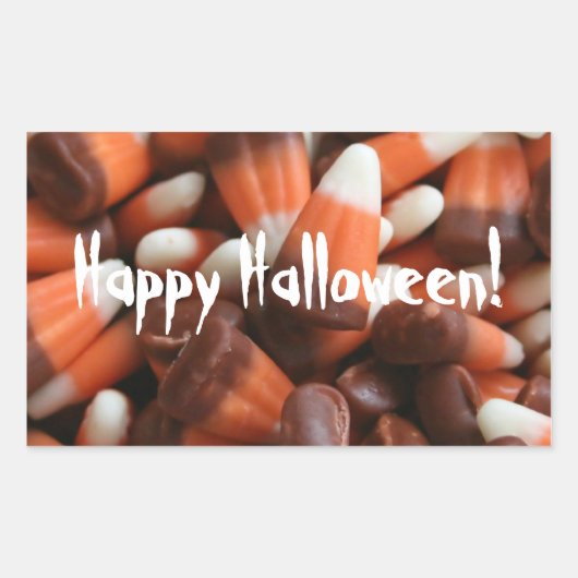 Candy Corn Rectangle Aufkleber (Vorderseite)