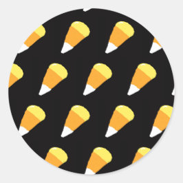 Candy Corn Round Stickers (Gelb, Orange & Weiß)