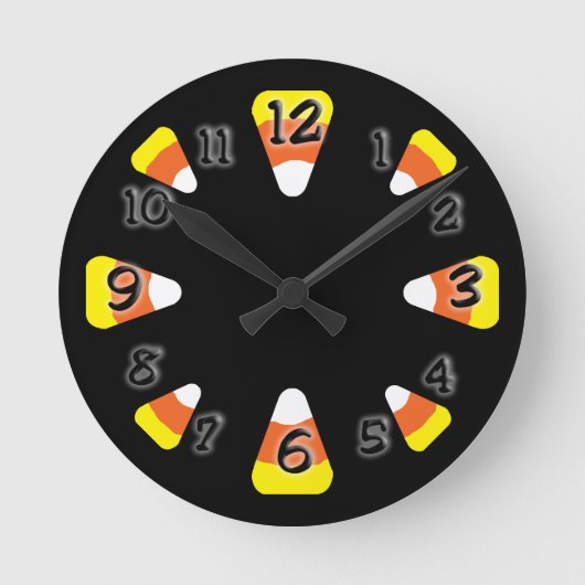 Candy Corn Runde Wanduhr (Vorderseite)