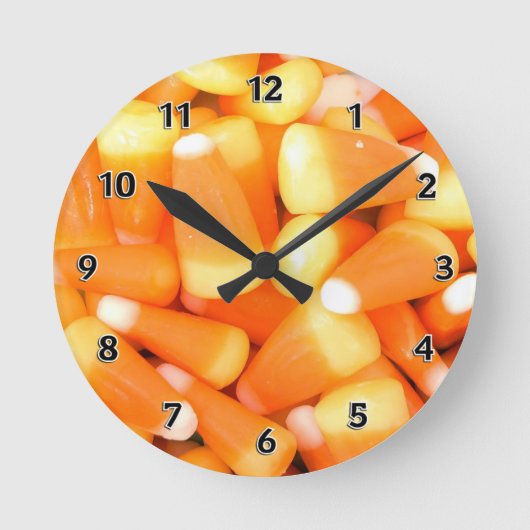 Candy Corn Runde Wanduhr (Vorderseite)