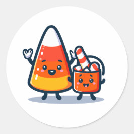 Candy Corn Runder Aufkleber