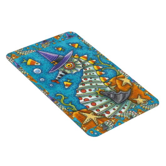 CANDY CORN SEEPFERD, UNTER DEM MEER HALLOWEEN FISC MAGNET (Rechte Seite)