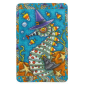 CANDY CORN SEEPFERD, UNTER DEM MEER HALLOWEEN FISC MAGNET (Vertikal)
