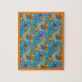 CANDY CORN SEEPFERD WITCH, UNTER DEM MEER HALLOWEE PUZZLE