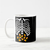 Candy Corn Skeleton Rib Cage Halloween Kostüm Kaffeetasse (Links)