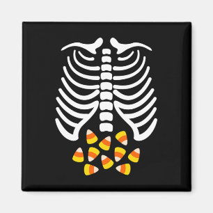Candy Corn Skeleton Rib Cage Halloween Kostüm Magnet