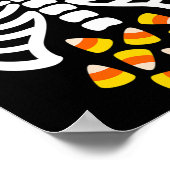 Candy Corn Skeleton Rib Cage Halloween Kostüm Poster (Ecke)