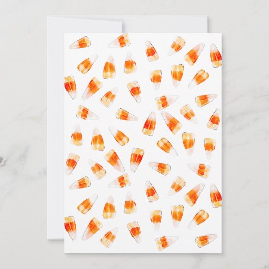 Candy Corn Spooktacular Halloween-Party Einladung (Rückseite)