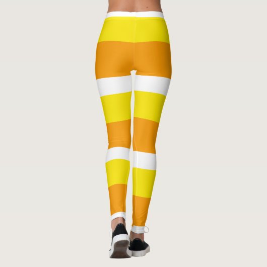 Candy Corn Stripes Fall Leggings (Rückseite)